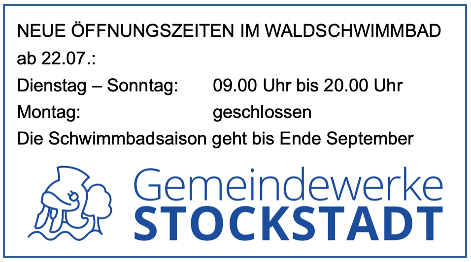 Neue Oeffnungszeiten im Waldschwimmbad